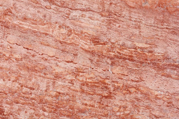 Pink travertine slab